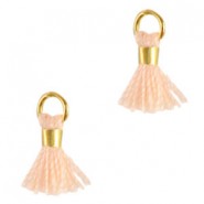 Mini Borla 0.7cm - Gold-rose petal pink